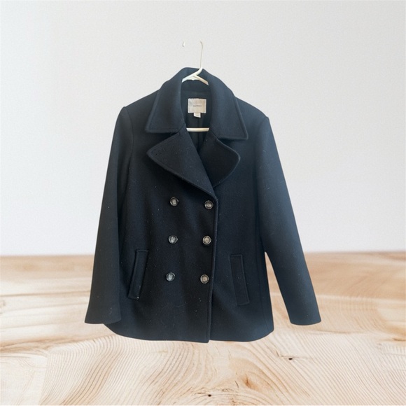 Old Navy Jackets & Blazers - Old Navy Women’s Wool‑Blend Navy Peacoat | Double‑Breasted Classic Winter Coat L